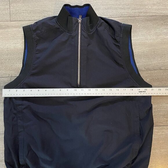 Tommy Bahama Vest Size Small Nylon Vest 1/4 Zip Pullover Mesh Lining Black - Picture 5 of 6